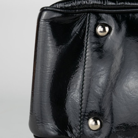 Saint Laurent Patent Obi Bow Bowler Bag - Picture 11 of 13